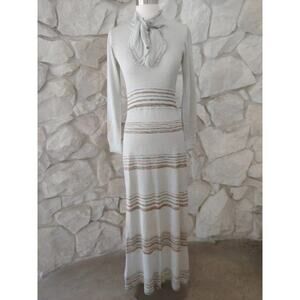 Rare 1970s Vintage Wenjilli Gown Maxi Dress | Small